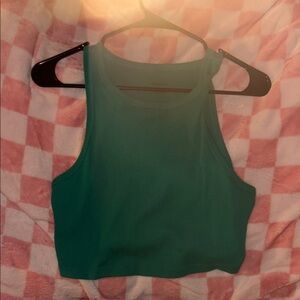 wild fable Green Ribbed Crop Tank